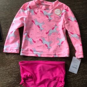 Girls Carters Rash Guard Bathing Suit